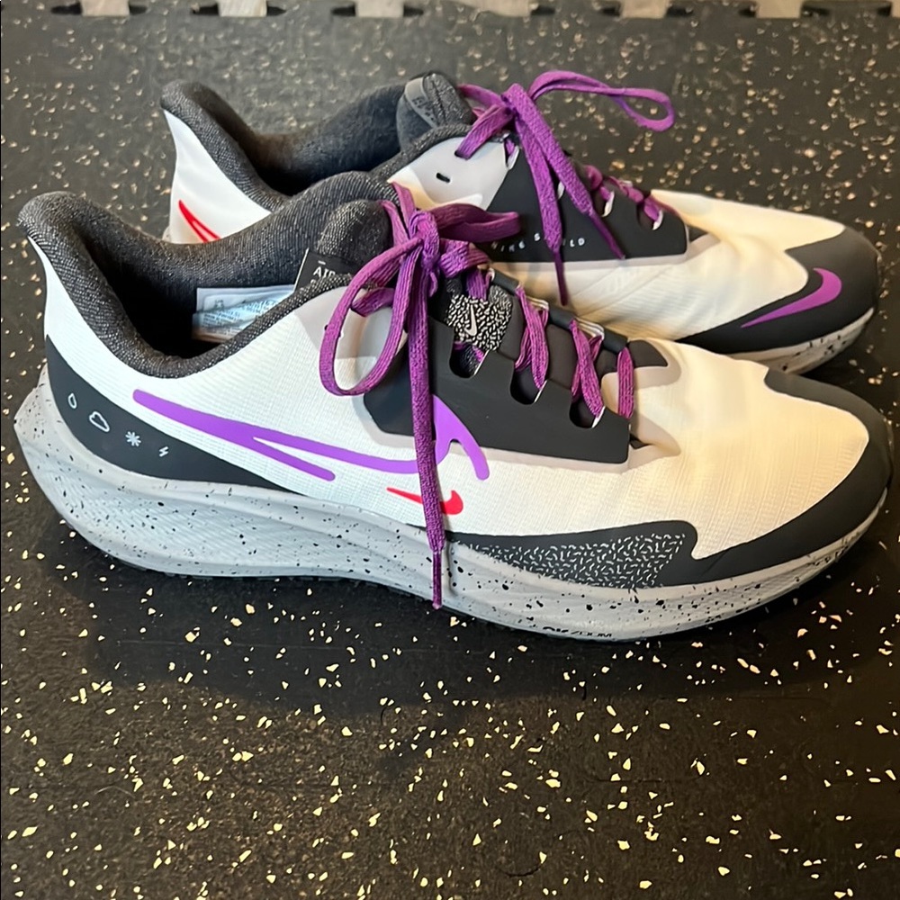 Nike White and Purple Running Shoes
